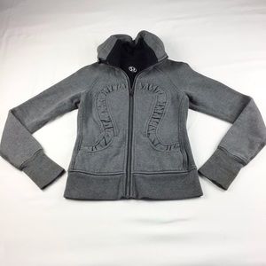Lululemon Cuddle Up Jacket Gray Glitter Activewear Women’s Size 2